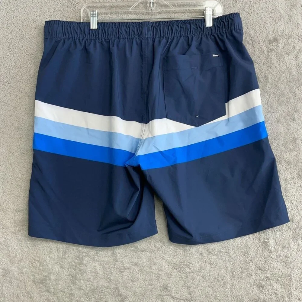 Hurley Men's XXL Swim Shorts Navy Blue Color Block N0790
